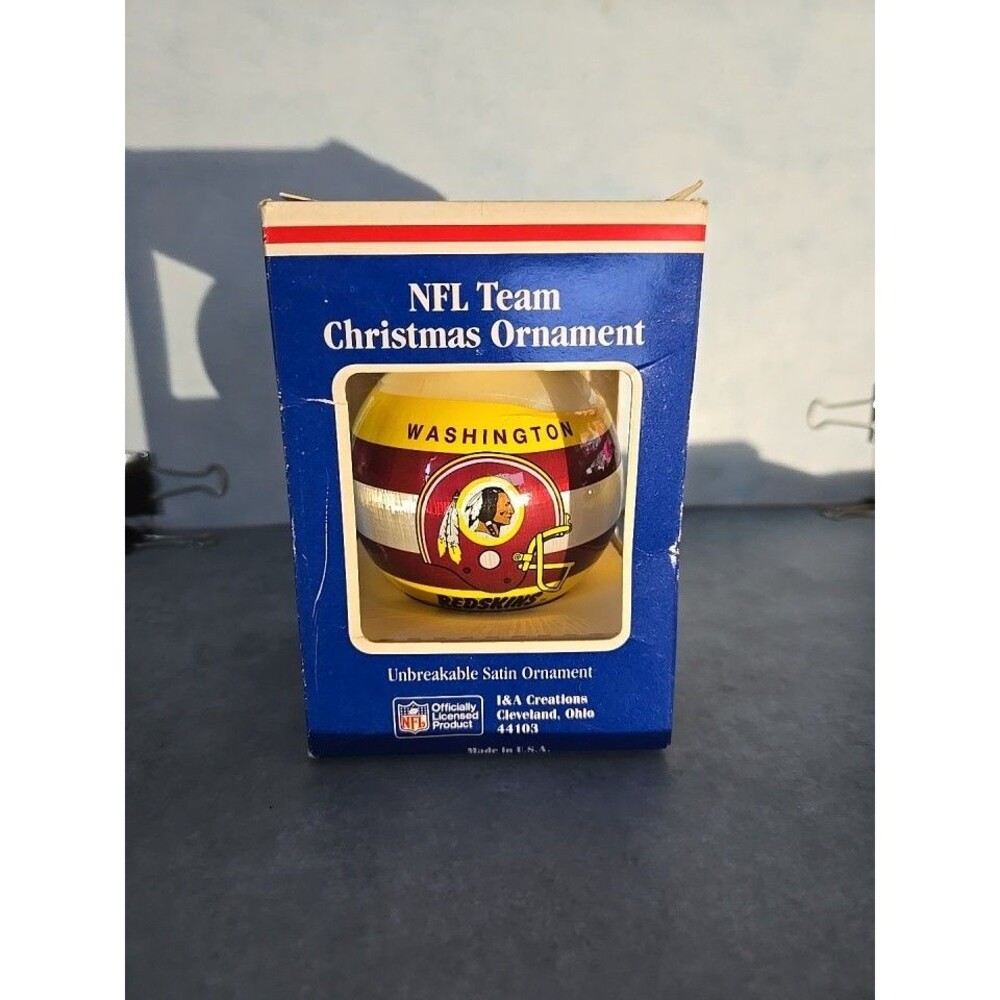 Vintage Washington Redskins Unbreakable Satin Ornament  (T-C)